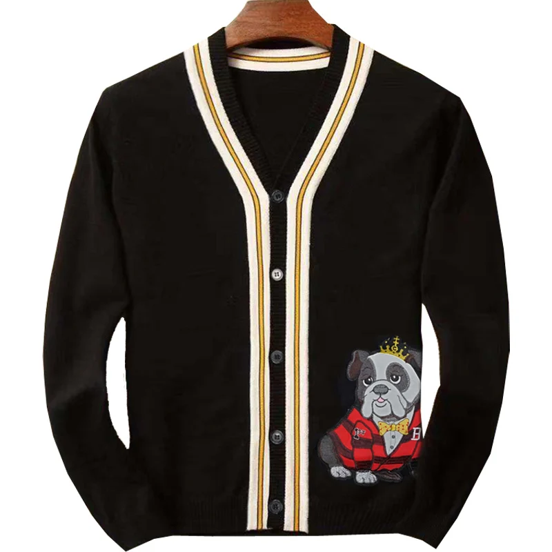 Мужской кардиган новинка 2019 зимний толстый теплый свитер мужской вязаный