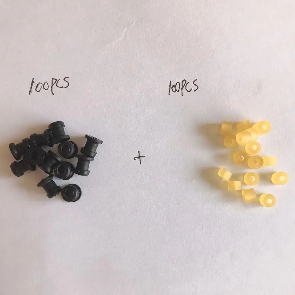 JINHONGKANG100PCS Copper/Plastic Slide Parts Saltwater Fishing Equipment Snapper Skirts and Rubber Tie Mule Maintenance Supplies