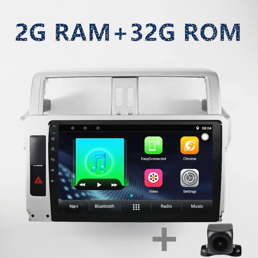 

2 din автомобильное радио 10,1 дюймов HD Android GPS навигация мультимедийный плеер для toyota Prado 2014 с Радио BT WIFI FM карта