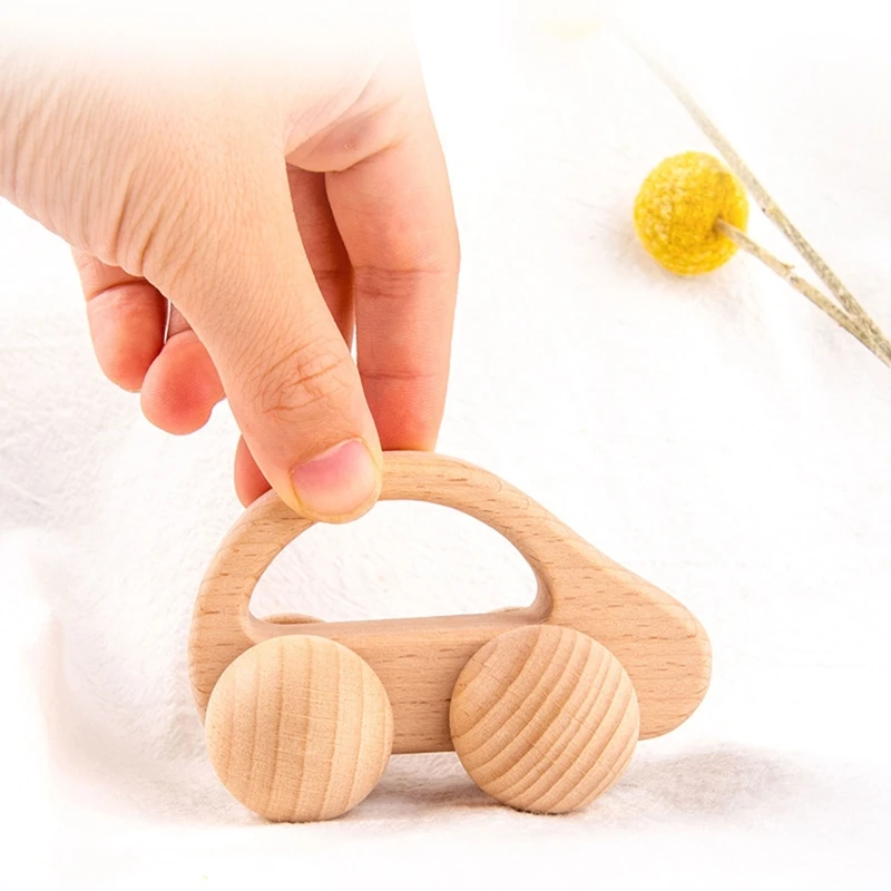 

5Pcs Newborn Baby Wooden Rattles Toys Infants Teether Hand Bell Gift Toddler Early Educational Music Toy