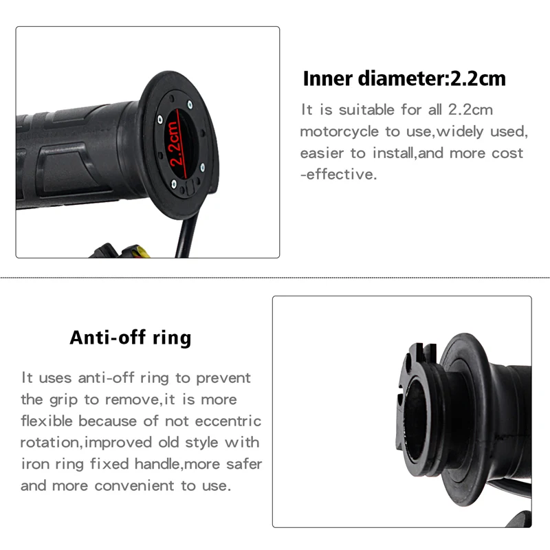 Ручка с электрическим подогревом для мотоцикла независимый переключатель