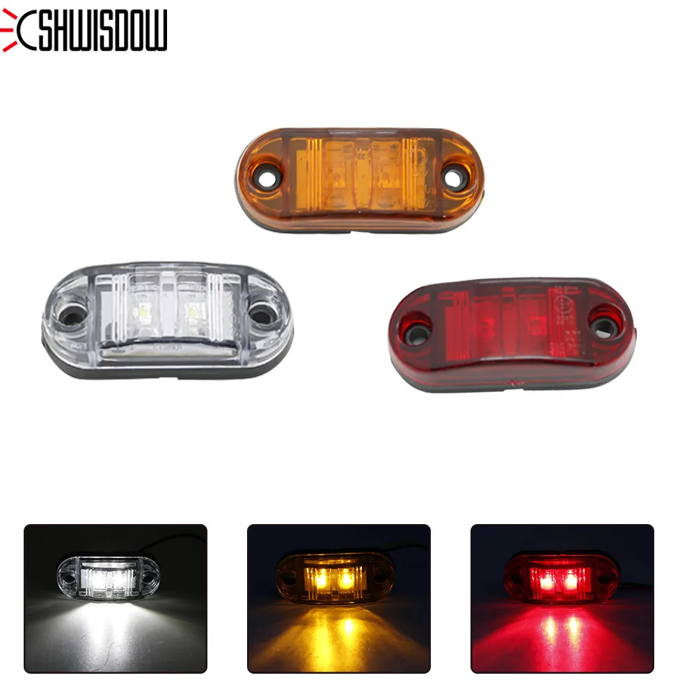 10 шт. Янтарный красный Белый светодиодный 2 5 дюймов диод светильник Овальный