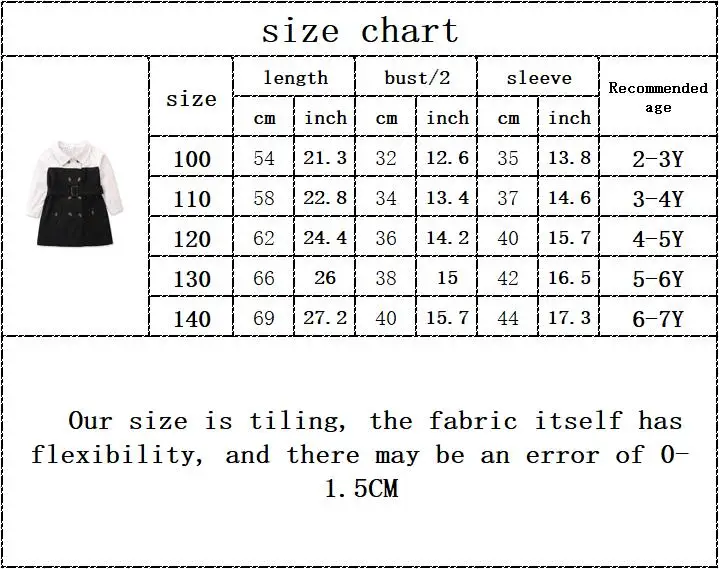 

Toddler Kids Baby Girls Autum Full Sleeve Patchwork Buttons Belt Knee-length Dress Children Fashion Clothes 2-7Y