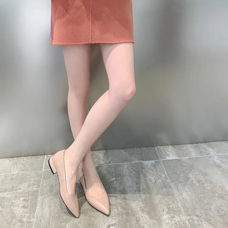 

Весенние женские туфли 2021, женские туфли с острым носком, на низком каблуке, женские Пригородные туфли, на небольшом квадратном каблуке, жен...