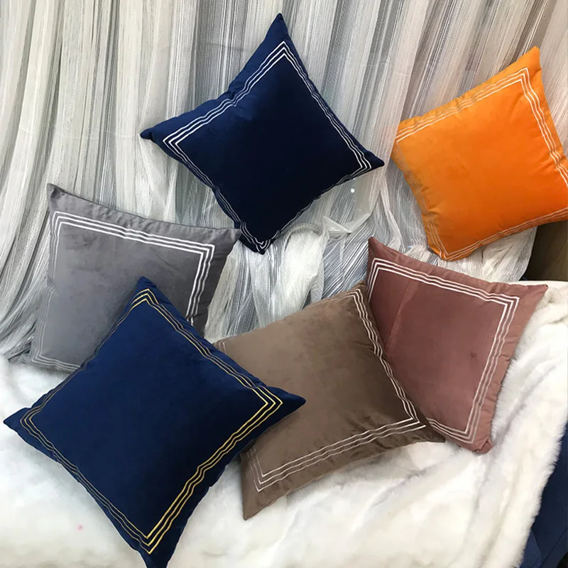 Бархат 45*45 см наволочка квадратная Декоративные подушки для дивана кровати