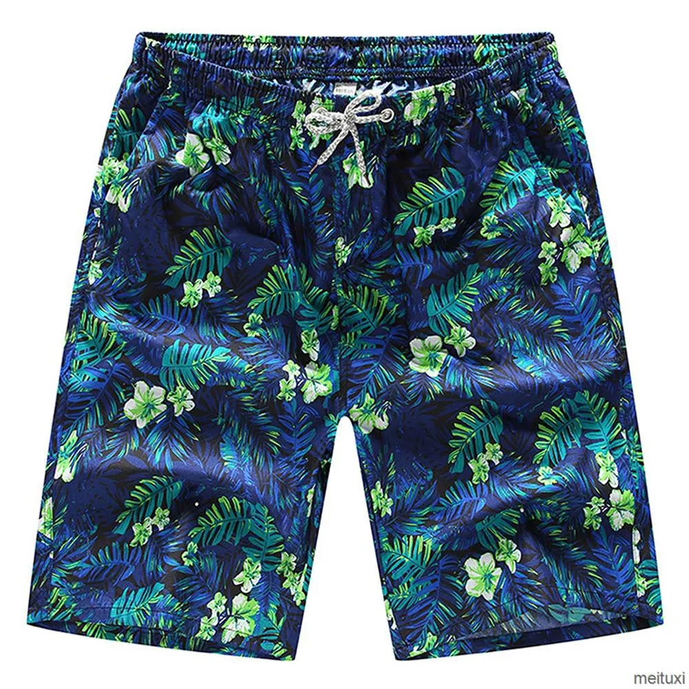 

Free Shipping Men Swim Beach Shorts Cropped Drawstring Casual Loose ME