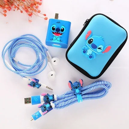 for Huawei with case Зажимы для кабеля в виде персонажей мультфильмов защита для usb-кабеля Зарядное устройство Стикеры наушники спиральный usb-шнур с зарядным устройством для Iphone для Huawei mate 9/Коврики 9 Pro/P10/P10 плюс - Цвет: for Huawei with case