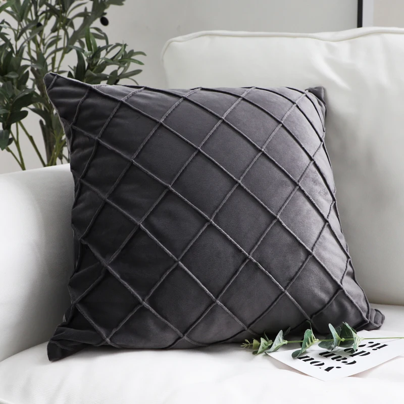 Бархатный чехол для подушки CANIRICA 45x45 см