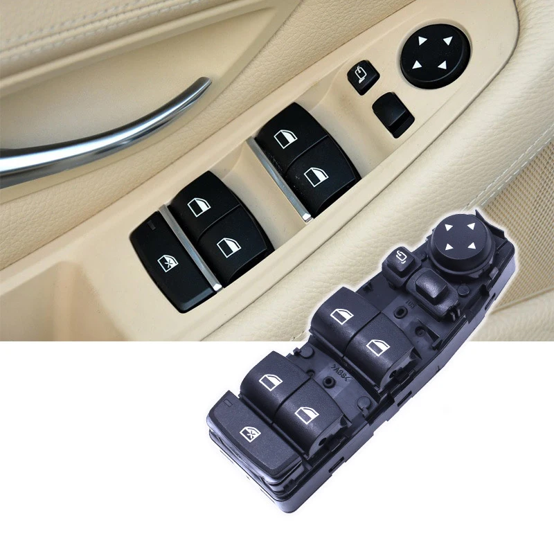 LHD Window Button For BMW F01 F02 F06 F07 F10 F11 F18 F25 X3 5/7 Series Window Lifter Master Switch Control Button Car Interior