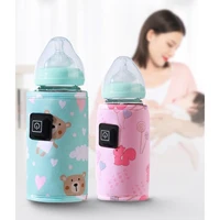 portable usb baby bottle warmer travel milk warmer infant feeding bottle heated cover insulation thermostat food heater