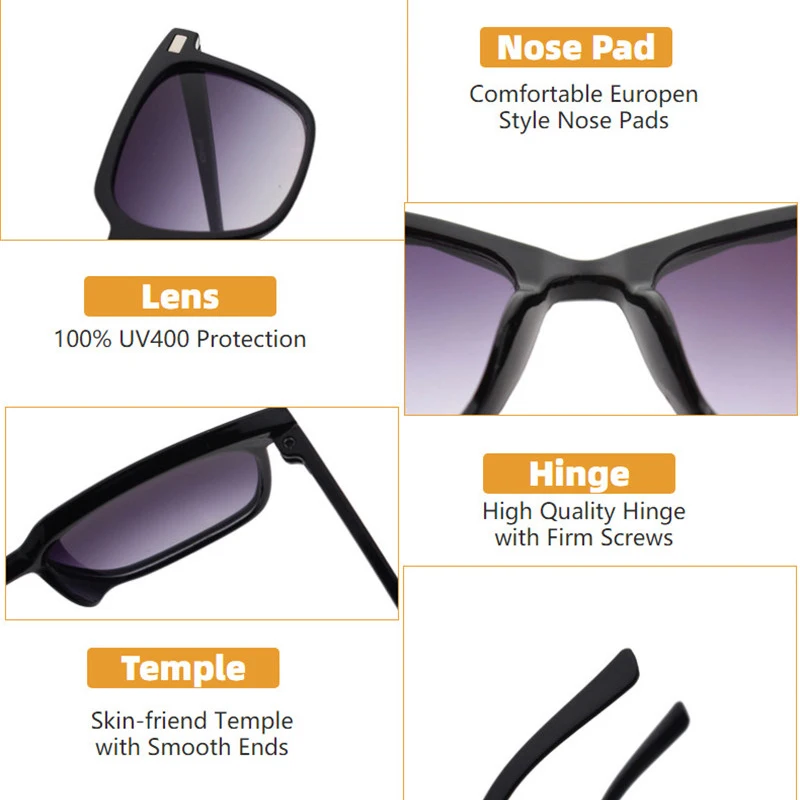 Очки детские квадратные с градиентом и защитой от УФ лучей|Женские