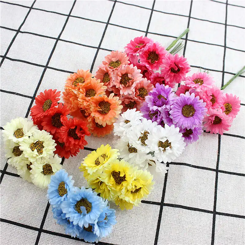 New simulation of small Daisy bouquet handmade diy garland material wedding decoration accessories flower silk clo | Дом и сад