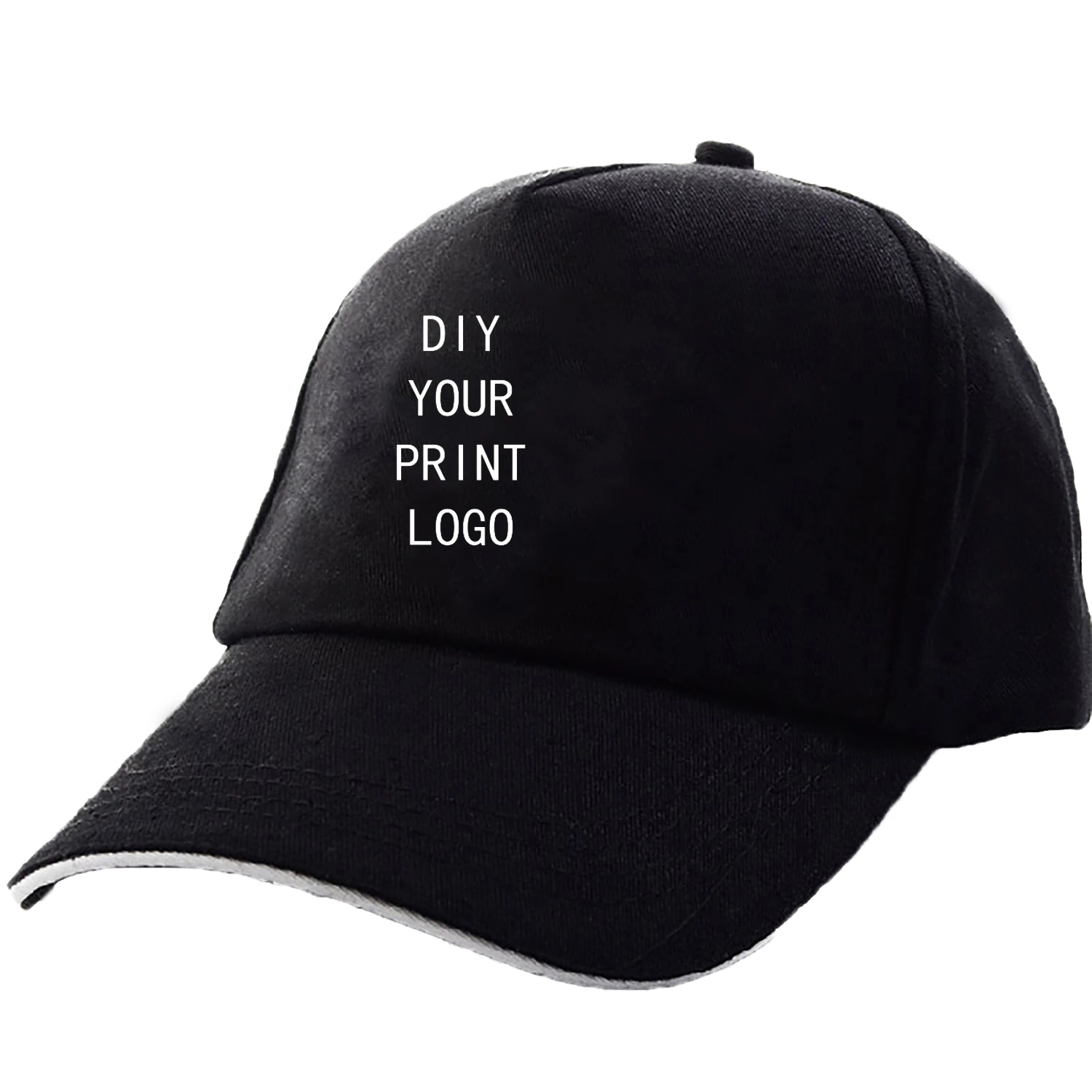 

Customized DIY Logo Cap Men Women Solid Color Sunhat Baseball Cap Korean Version Of The Tide Handsome Wild Shade Custom Made