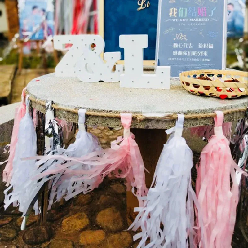 

5pcs 12*35cm Colorful Christmas Halloween Home Decor Tissue Paper Tassel Garland for Wedding Birthday Party Decorations