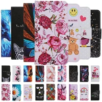 poco x3 nfc leather case on for xiaomi 10t pro 10 lite redmi note 8t 7 9a 9c phone fundas lovely painted book flip wallet cover
