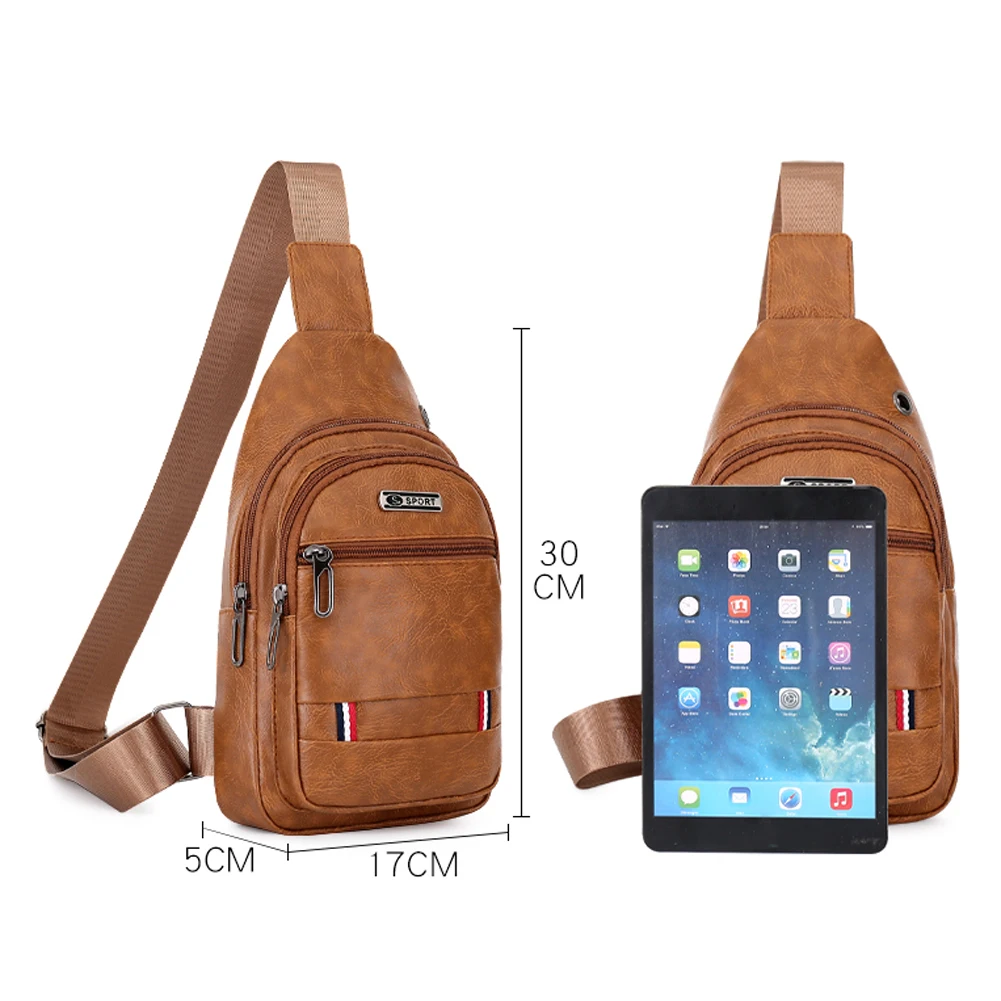 

Men PU Multi-pocket Solid Fanny Belt Chest Bag Casual Zipper Shoulder Waist Bag Multifunction Bag Belt Bag Pouch Packs