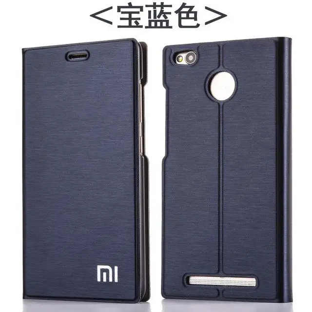 Для Xiaomi Redmi 3/3 S/3X Роскошный тонкий стиль Флип кожаный чехол для Xiaomi Redmi 3s Redmi 3x Redmi 3 Чехол - Цвет: dark blue