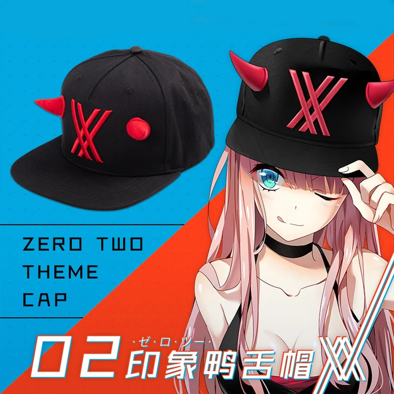 Аниме DARLING In The FRANXX ZERO TWO Hat Косплей Реквизит мультяшная Кепка милые аксессуары