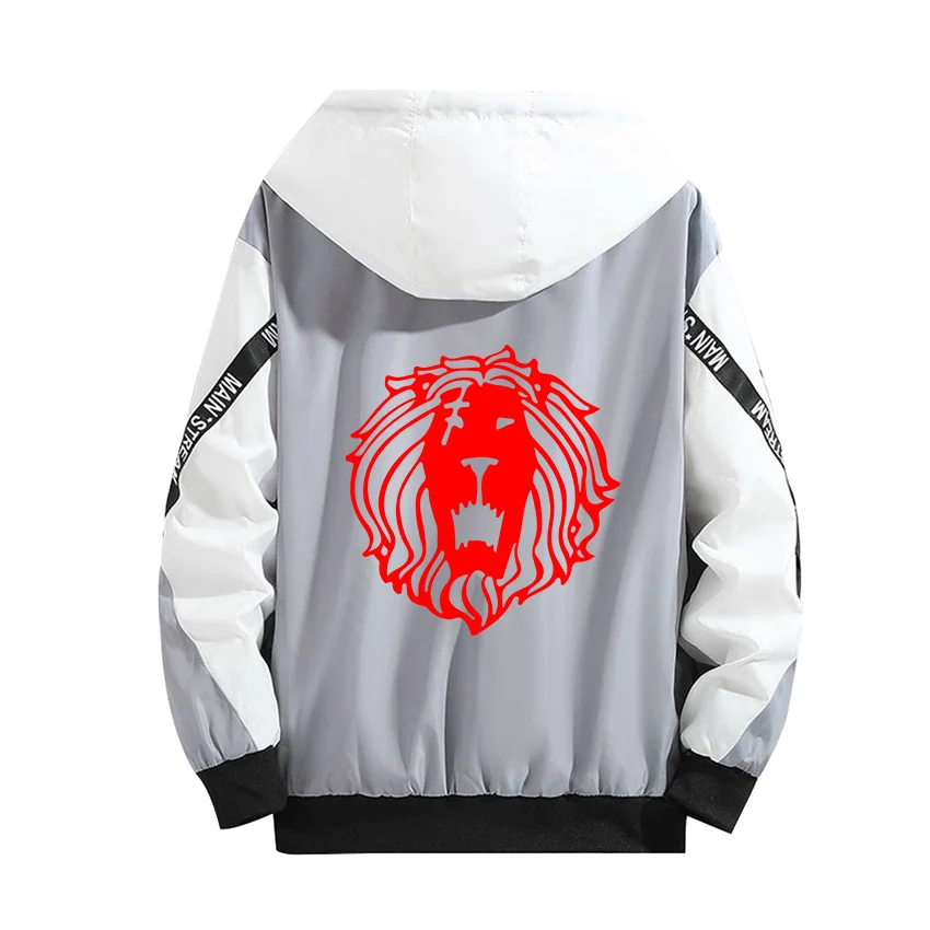 

The Seven Deadly Sins Cosplay Hoodie King Gowther Merlin Luminous Print Gray Splicing Warm Coat Winter Cotton Thick Jacket
