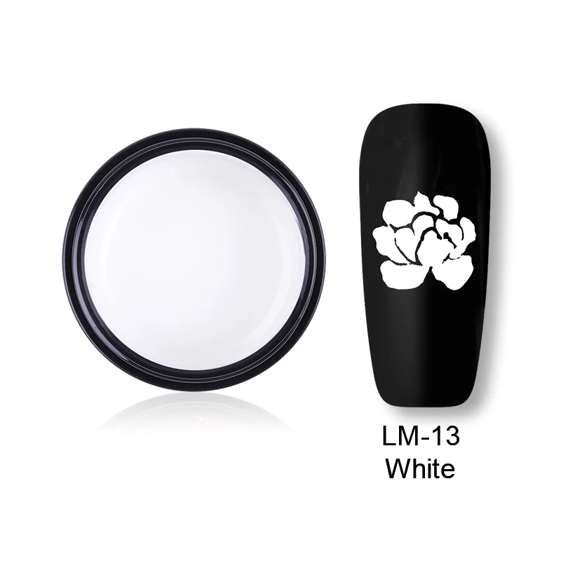 LM-13 LEMOOC, 5 мл, гель для стемпинга для ногтей, 14 цветов, гель для рисования, лак для ногтей, впитывающий УФ-гель для ногтей, цветная пластина для штампов - Цвет: LM-13