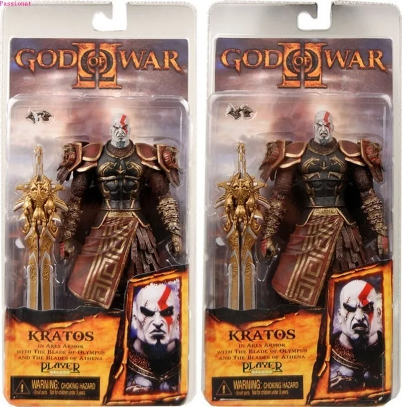 NECA God War Kratos в золотой флисовой броне с головой Медузы ПВХ экшн фигурка