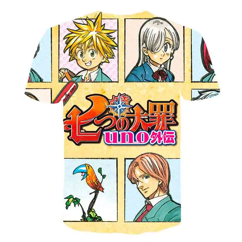 Крутая футболка с аниме Семь смертных грехов для мальчиков японским нананацу но