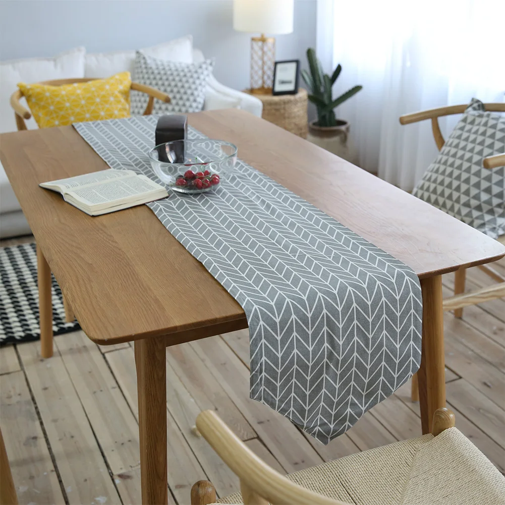 

Washable Home Wedding Party Indoor Outdoor Holiday Simple Style Restaurant Decoration Twill Wear Resistant Table Runner Cloth