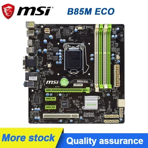 msi b85m eco lga 1150 motherboard intel b85 ddr3 32gbhdmi sata6gbs usb 3 0 micro atx placa mãe support core i5 4670t g1820 cpus free global ship