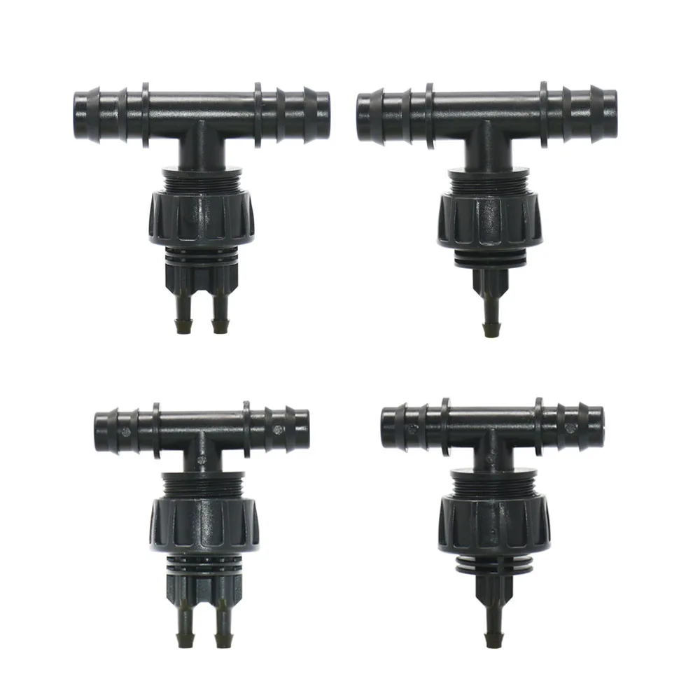 

20mm 16mm to 4/7mm Hose Tee Reducing Connectors 1/2 3/4 Pe Tube Garden Water Drip Irrigation Hose 3-Way Coupler 1PCS