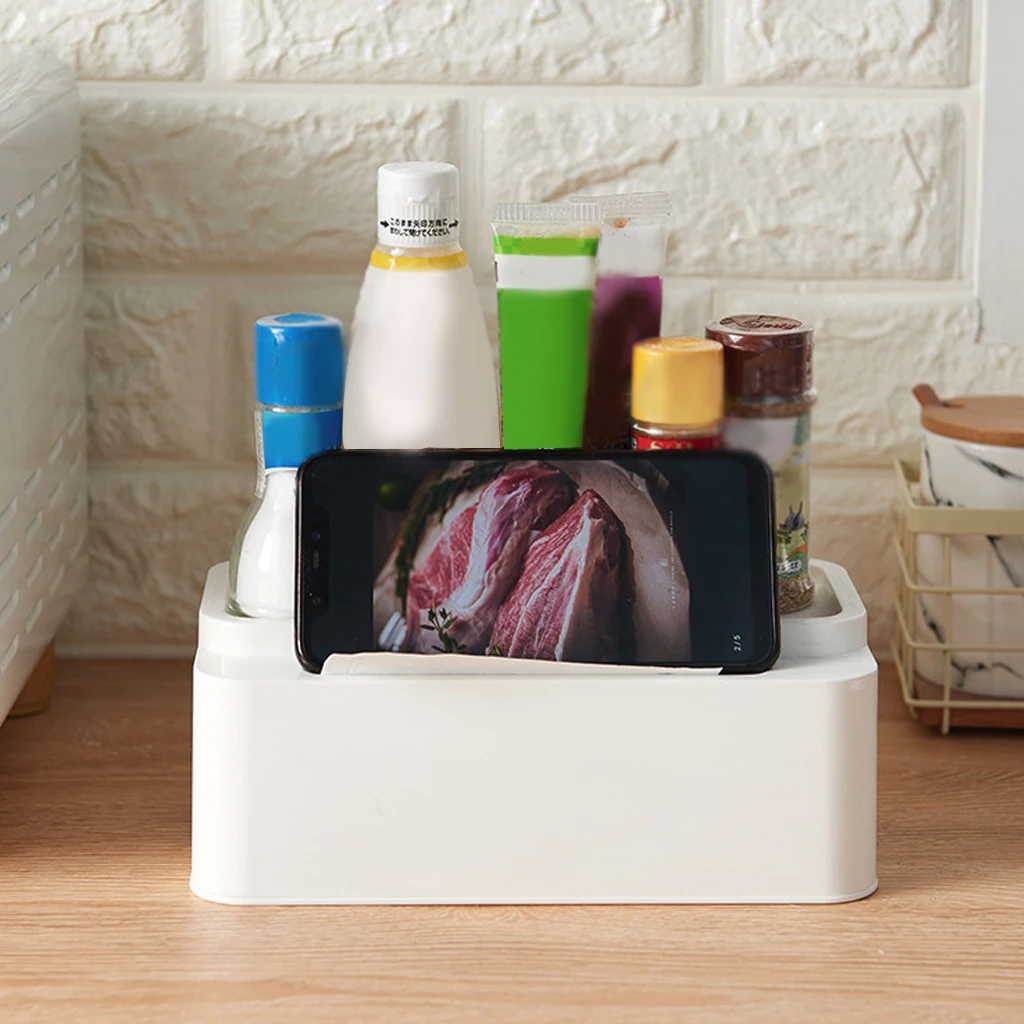 Прямоугольная коробка для салфеток кухни гостиной хранения простой белый