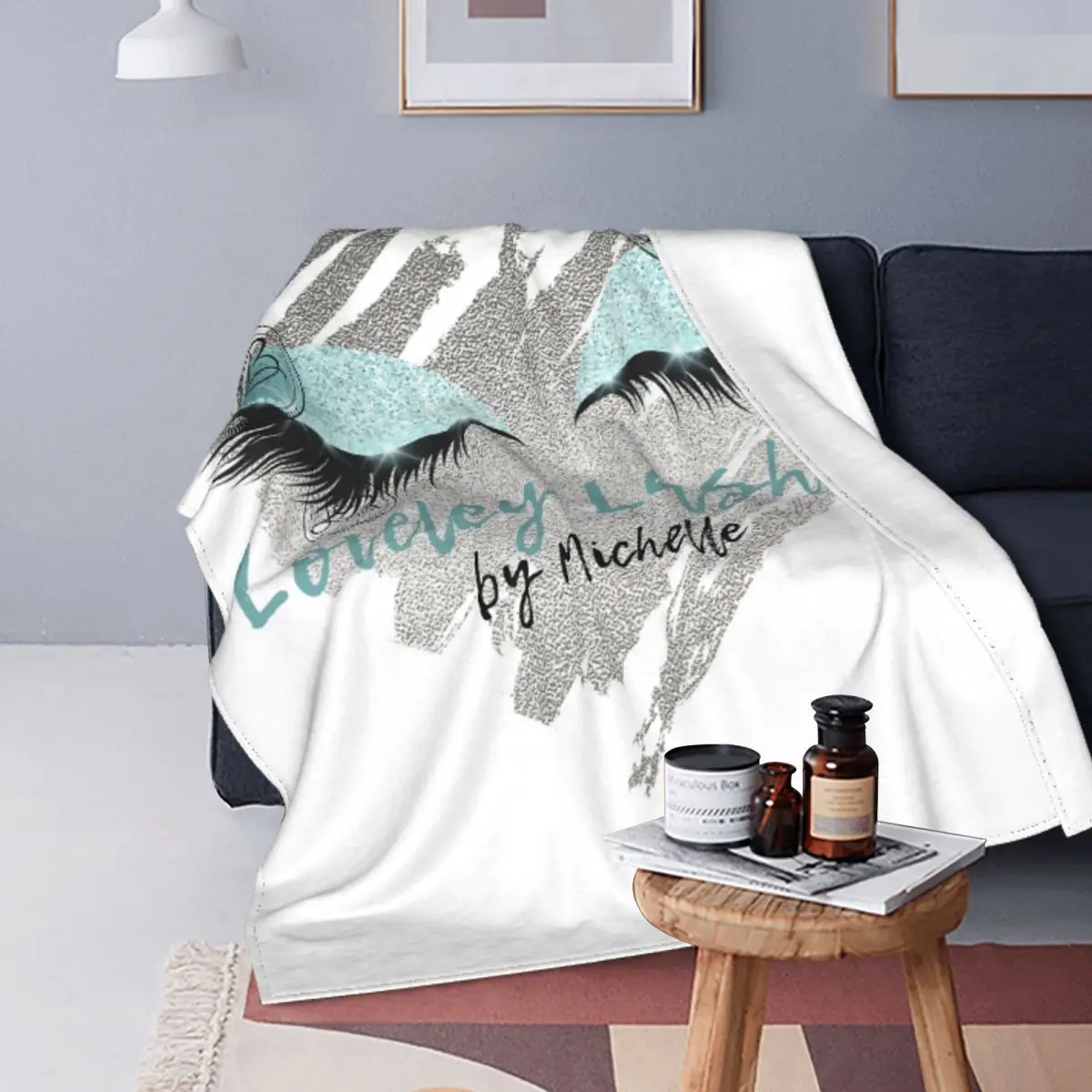 

Eyelash Unicorn Blanket Fleece Spring/Autumn Beautiful Eyes Breathable Warm Throw Blanket for Home Outdoor Quilt