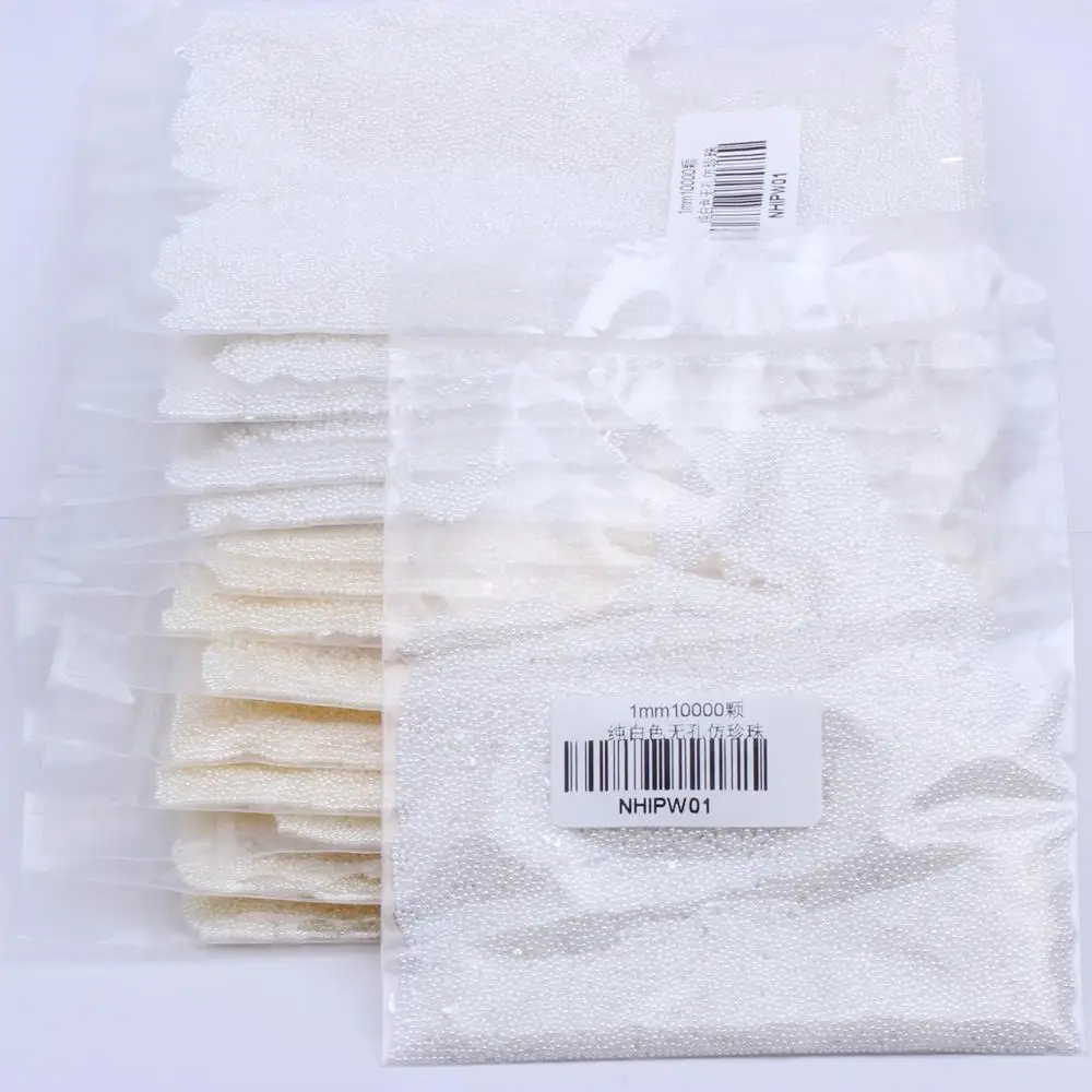 10000 шт 1 мм слоновая кость и белый мини без отверстия круглый искусственный жемчуг