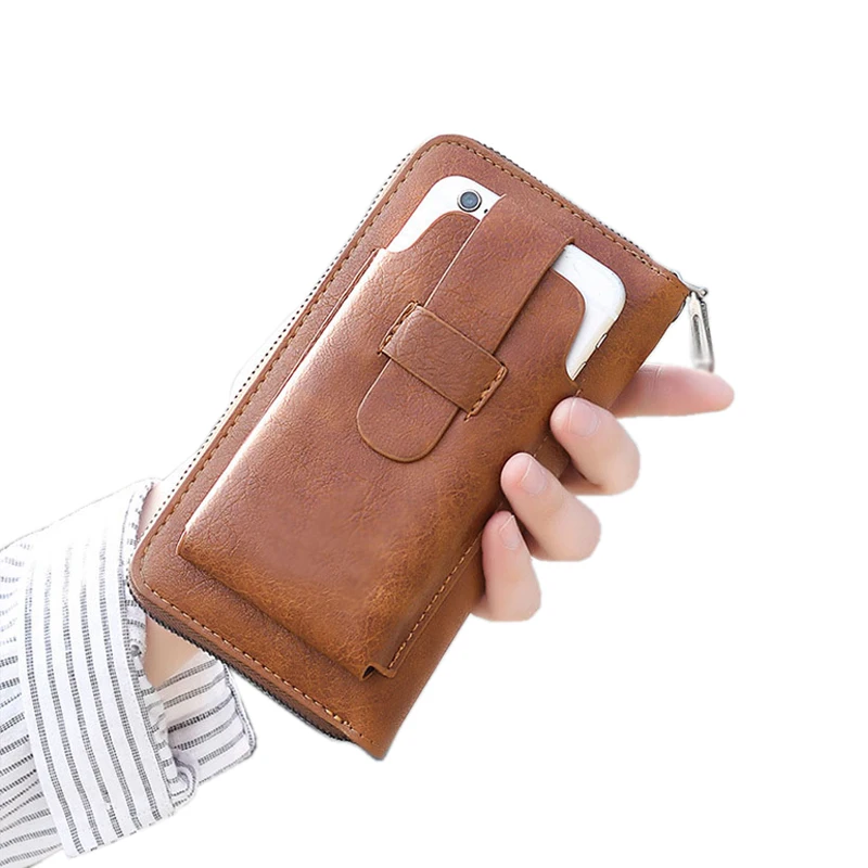 

Wholesale 2021 New Fashion European and American Retro Mobile Phone Men Hand Bag Vertical Handbag Outdoor Leisure Men's Clutch