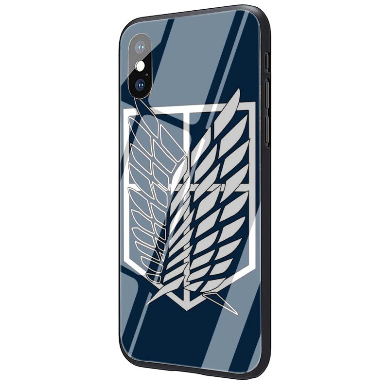 G1 EWAU атака на Титанов аниме чехол из закаленного стекла для телефона для iphone 5 5s SE 6 6s 7 8 plus X XR XS 11 Pro Max - Цвет: G1