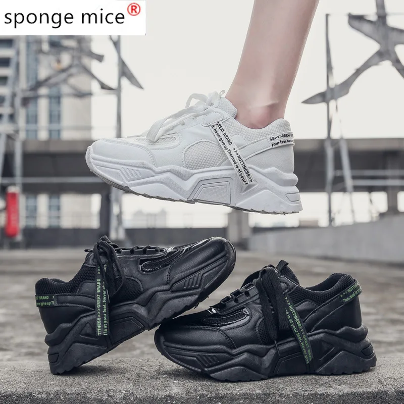 

Women Sneakers White Black Designer Shoes Woman Autumn Winter Chunky Sneakers Fashion Light Dad Shoes Ladies Platform Footwear