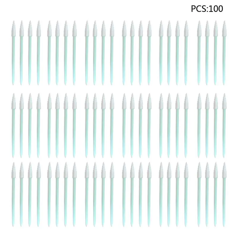 100 _ спиральный заостренный пенный чистящий тампон без ворса губчатые палочки для