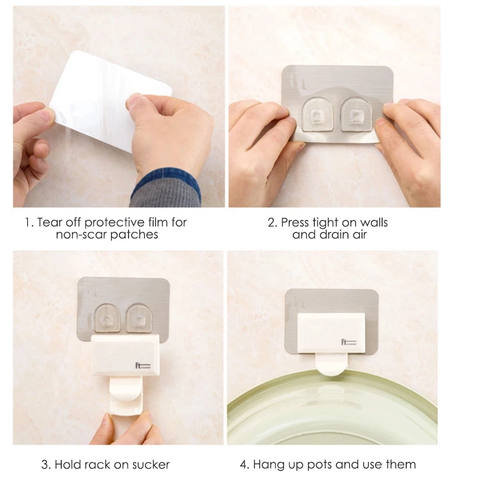 

Bathroom Wall Hook Basin Bathroom Creative Chuck Up Toilet Strong Hanging Washstand Hang Basin Kitchen Organizer Storage Tools