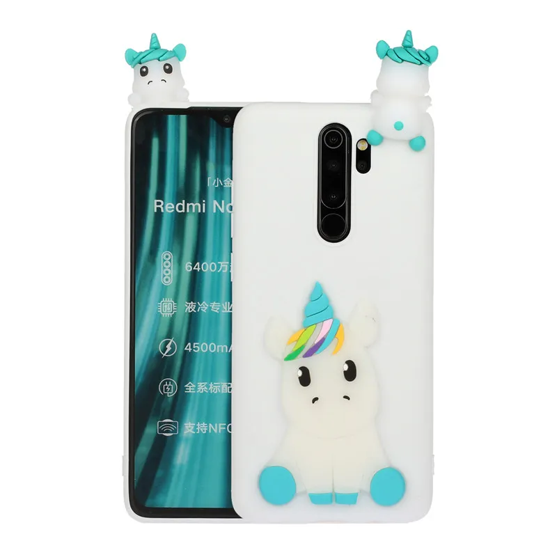 Силиконовый чехол с объемным рисунком панды единорога для Xiaomi Redmi 8 7 6 5 4X 5A 6A 7A 8A S2