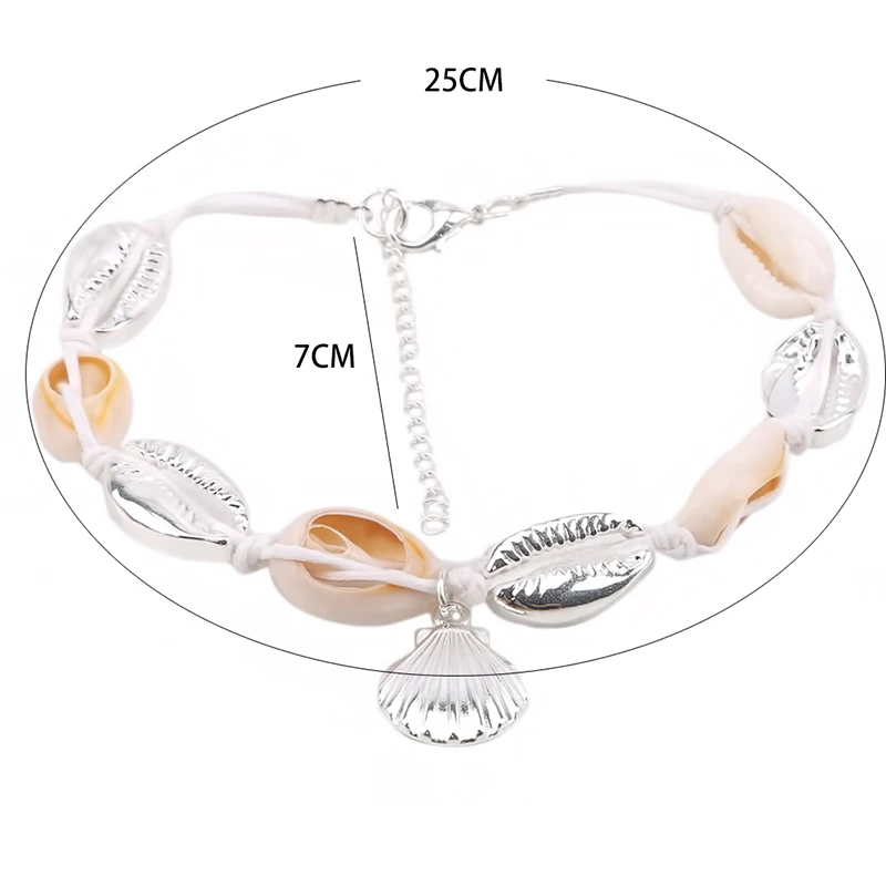

2021 New Sea Shell Anklet For Women Foot Jewelry Summer Beach Barefoot Bracelet Ankle On Leg Strap Bohemian Jewelry Accessories