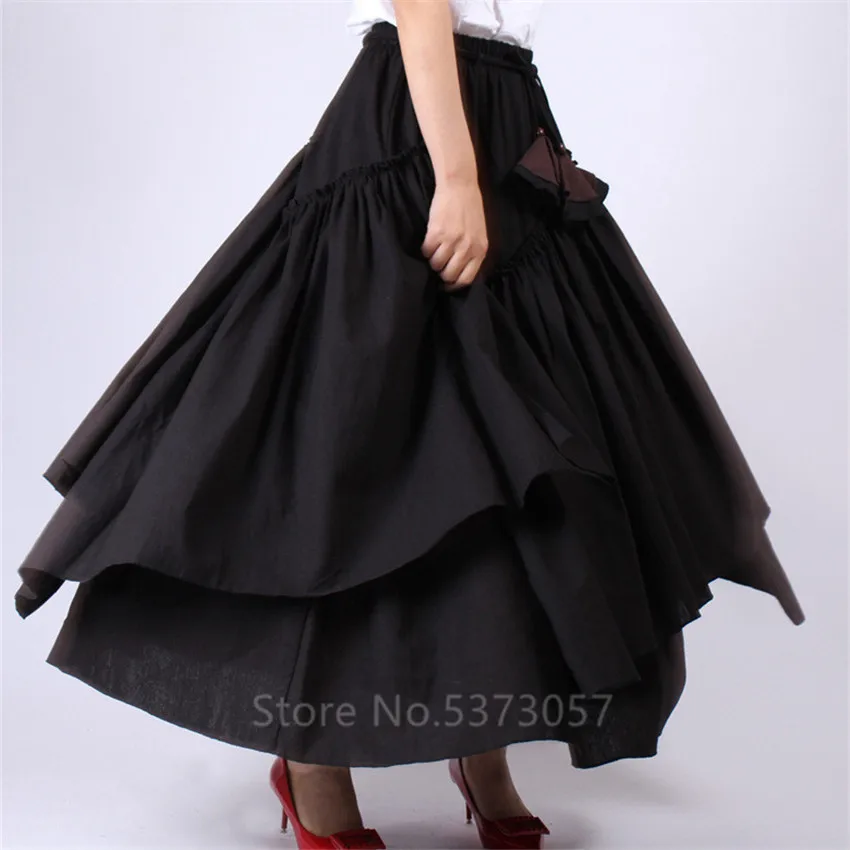 Летняя нерегулярная испанская фламенко большая юбка крыло бабочки женское Ретро