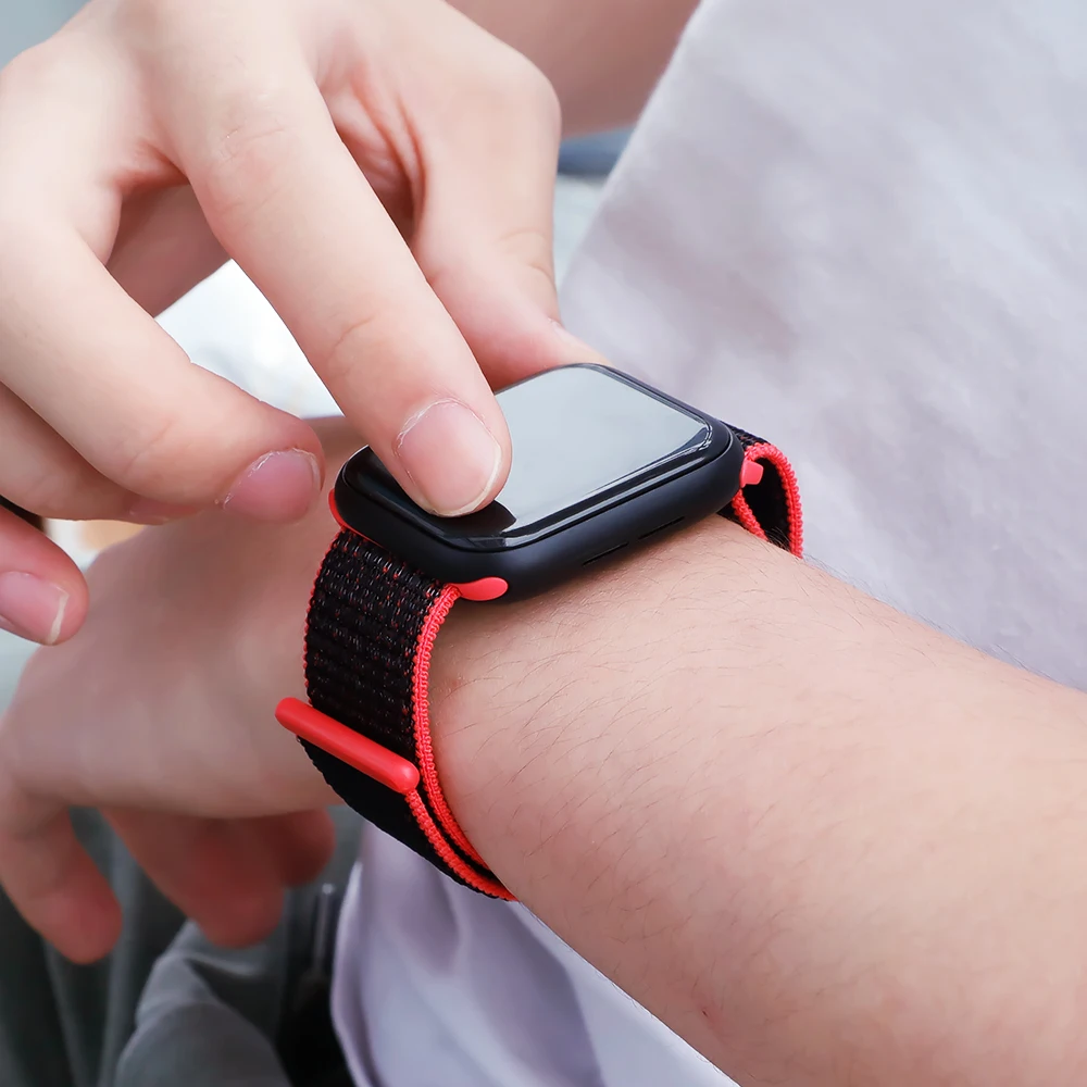 Нейлоновый ремешок для apple watch 44 мм/40 мм 4 5 iwatch 42 мм/38 мм 3 2 1 браслет красочные спортивные аксессуары для часов