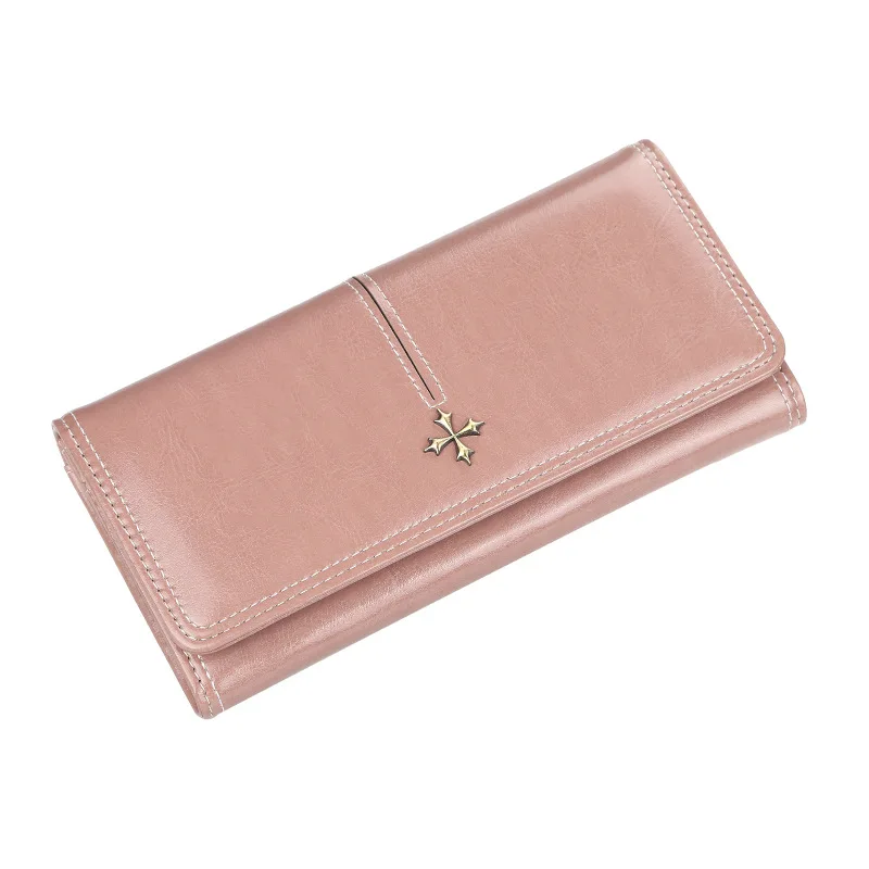 Pink Новинка, длинный женский кошелек, модный держатель для карт, высокое качество, расшитый блестками, Женский кошелек из искусственной кожи на молнии, брендовый кошелек для женщин - Цвет: Pink
