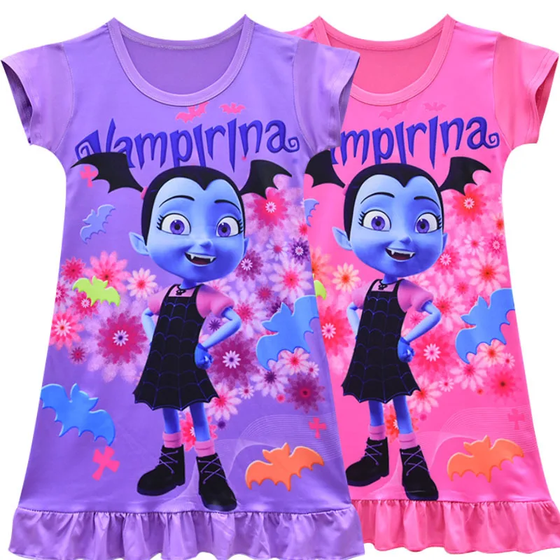 2019 Vampirina платье принцессы летнее для девочек ночная рубашка детские платья