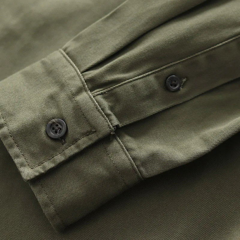 Tooling Long-sleeved Shirt Male Korean Loose Bf Trend Jacket Japanese Casual All-match Shirt Spring and Autumn Shirts for Men