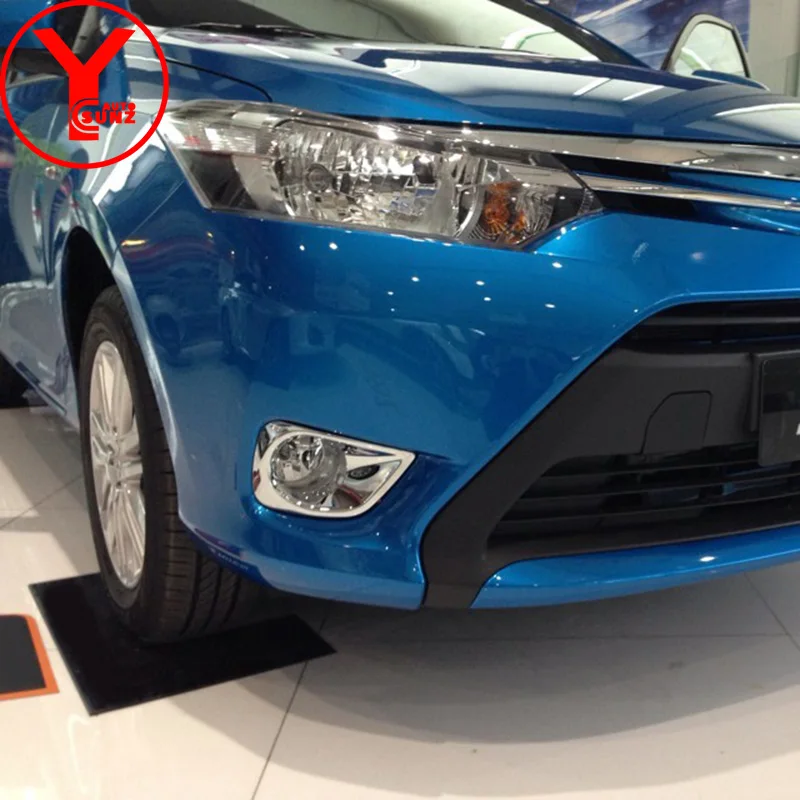 Передняя противотуманная фара крышка для Toyota Vios Sedan 2014 2015 2016 ABS хром автозапчасти