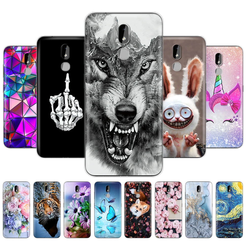

For Nokia 3.2 Case 6.26" Silicon TPU Soft touch Phone Cover For Nokia3.2 Case Back Transparent Funda Floral Cartoon Marble