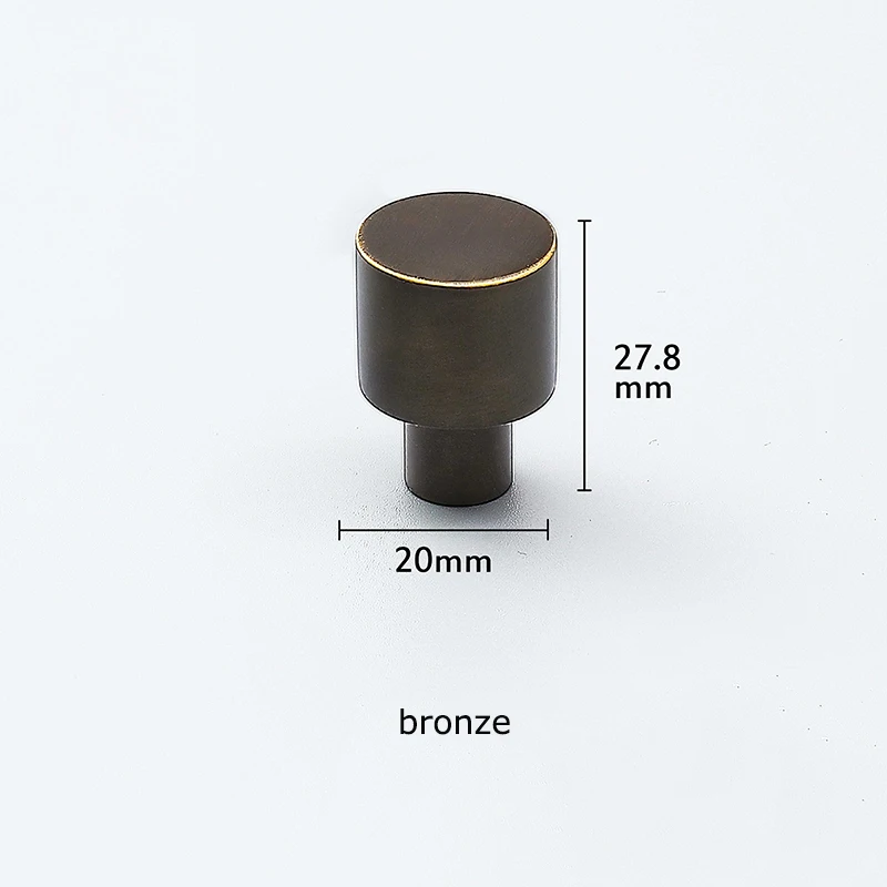 bronze PVD золото/твердая латунь ручки для мебели шкаф комод Ящик Чемодан ручка с винтами черные ручки - Цвет: bronze