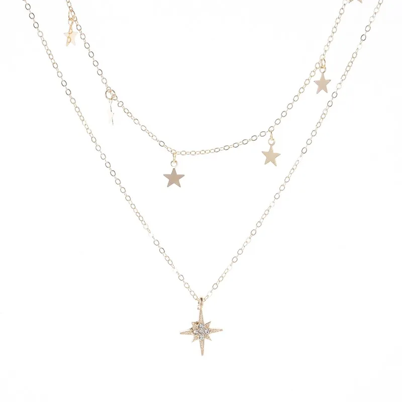 Abayabay Long Personalized Girl Cross Necklace Chain Women Yellow Gold Color Pendant TRENDY Collares Collier Necklaces Jewelry