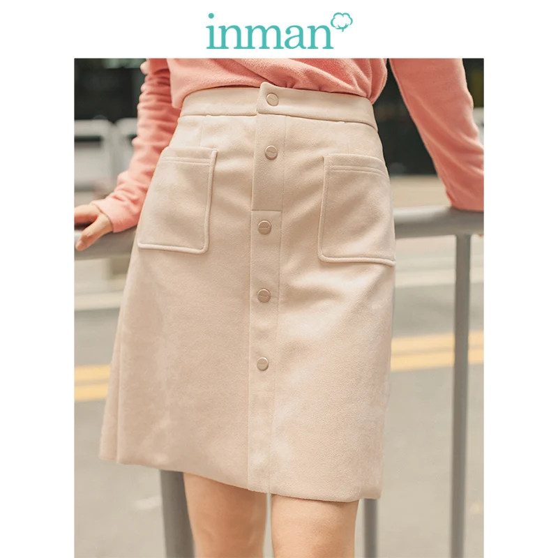 INMAN 2019 осень зима Новое Поступление Средней Талией Модные все соответствует