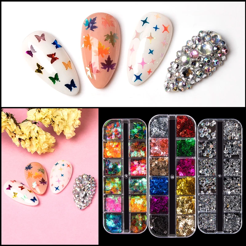 Стразы для ногтей s 3D кристалл AB стеклянные камни смешанные цвета DIY украшения